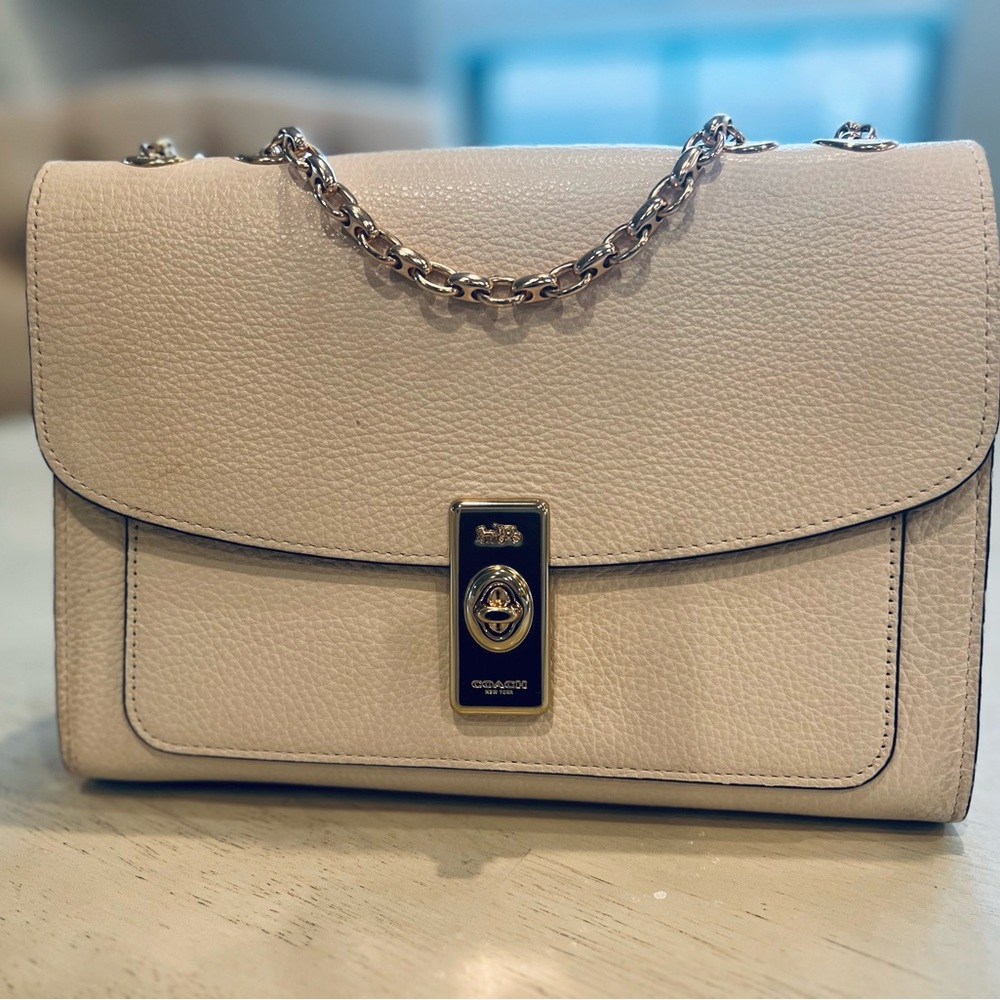 Coach Lane Shoulder Bag Off White in Colorblock